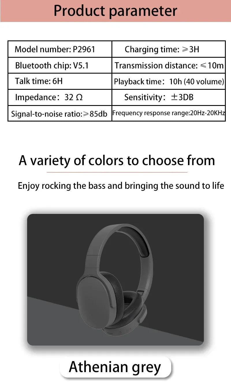 Over-ear Wired Headphones Blutooth