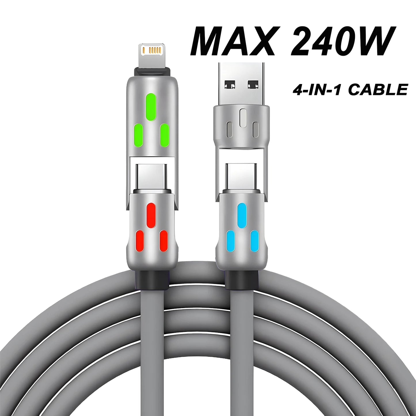 Fast Charging Silicone Cable Data Transfer